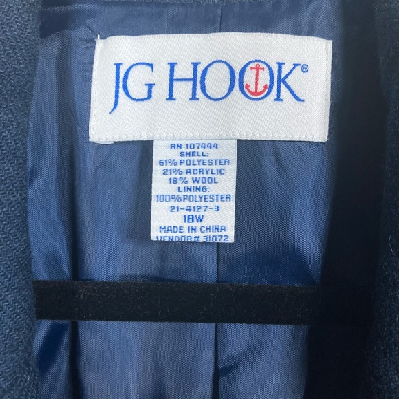 JG Hook Women's Navy Blazer with Gold Accents - Picture 6 of 14